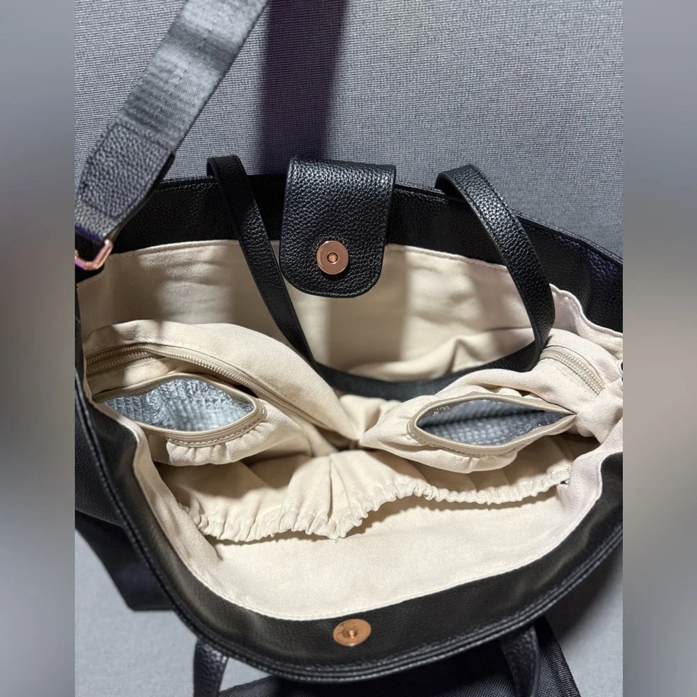 Black La Morsa Diaper Bag w/changing Pad NWOTs